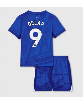 Billige Fotballdrakt Chelsea Liam Delap #9 Replika Hjemmedraktsett Barn 2025-26 Kortermet (med bukser)